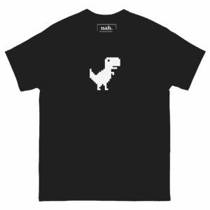 Pixel Dino shown in Black, Front view