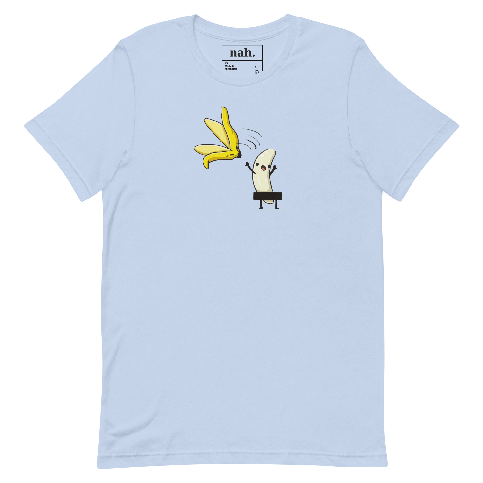 Banana and hot dog character with wings, sitting on a bench, in a humorous cartoon style.