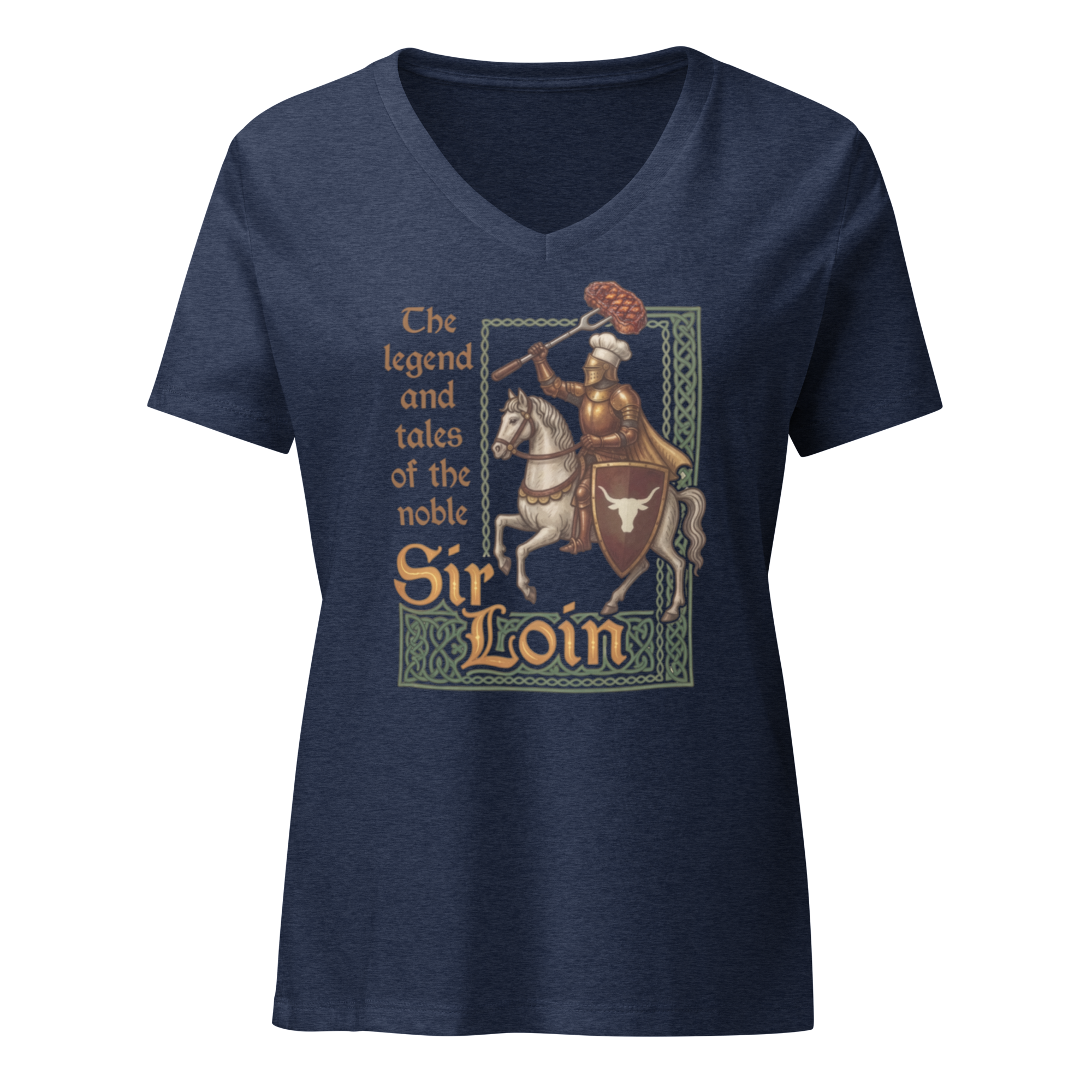 The Legend And Tales Of The Noble Sir Loin — Women's V-Neck